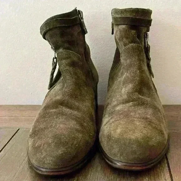 Alberto Fermani Green Suede Boots Womens size 7.5 US - Picture 2 of 9